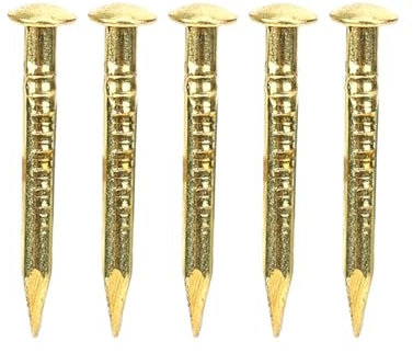 Chiodi a Testa Tonda in Ottone da 100 Pezzi per Bocchetta in Ottone per Accessori Hardware per Cerniere per Mobili (15 mm di lunghezza)