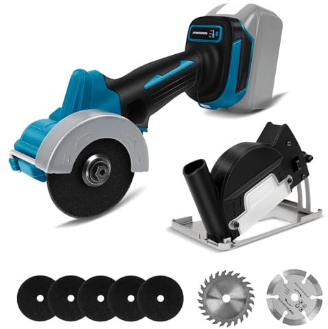 WingFly Cordless Angle Grinder for Makita 18V Battery, Professional Cordless Grinder, 76mm, Brushless Motor, Disc Protection, for Cutting, Grinding, Polishing(Without Battery)