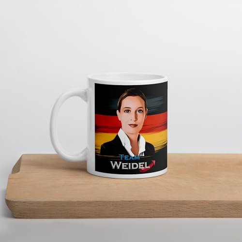 Team Weidel Tasse - Hochwertige Kaffeetasse mit Alice Weidel, AFD, Alternative für Deutschland Motiv - Perfekt für Unterstützer, Fans und Sammler - Robuste Keramik - Spülmaschinenfest