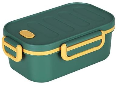 Brotdose Erwachsene Lunchbox mit Fächern, 1000ML Brotzeitbox Auslaufsicher Lunch Box Adult Brotbüchse für Männer Frauen, 2-Schicht Frühstücksbox Vesperdose Bento Box für Büro, Arbeit, Picknick (Grün)