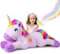 Macocheezee 120cm Giant Unicorn Stuffed Animal Toy for 3 4 5 6 7 8 9 Year Old Girls, Beautiful Eyed Unicorn Mother and Bring 1 Magic Wand，Christmas, Birthday Party Plush Gift for Girls
