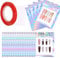 fiintrwa 100PCS Reusable Holographic Nail Storage Bags with 1 Roll Double-Sided Tape for Nail Business (Laser, Medium)