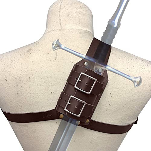 Keuyeo Mittelalterlicher Schwerthalter Aus Leder, Schwerthülle, Schwertschulterscheide, Mittelalterlicher Retro-schwertgurt, Cosplay-kostüm-zubehör