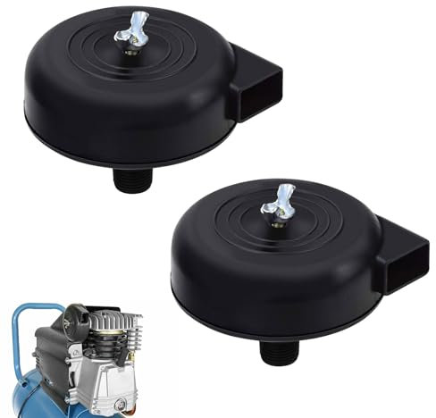 2Pcs Filtre Silencieux À Air Comprimé, Filtre à Air Compresseur, Filtre D'admission de Silencieux de Compresseur D'air, Filtre de Compresseur d'Air, 16mm Noir Filtre de Silencieux de Compresseur d'Air