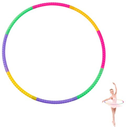 Hula Hoop Cerceau pour enfants à partir de 6 ans, 8 pièces, amovible, cerceau de gymnastique pour enfants à partir de 6 ans, cerceau de gymnastique pour enfants de 8 ans