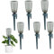 Plant Watering Devices, 6 Sets 500ml Self Watering Planter Insert with Bottle, Automatic Drip Irrigation Kits with Slow Release Control Valve for Indoor Plants Flowers (Blue)