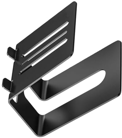 HAMPPLIES Metal Desktop Speaker Stand for Computer and Small Speakers Stable Sound Riser with Polished Surface Easy Installation No Tools Required and Sturdy Monitor Audio Support for