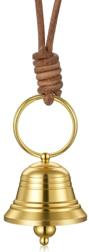 1 Set Copper Bell Vintage Hanging Bell for Door Knob Brass Bells Hanging Gold Bells Outside Hang Decor Clear Ringing Sound for Christmas Home Garden Decor Shopkeepers On Rope Garden Decoration