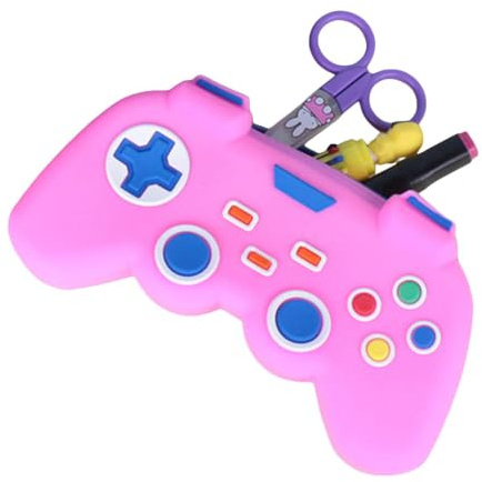 Video Game Console Kit Spacious Size Player Design Practical Storage Durable Structure School Organization Capacity Tidy Indoor Protection Equipment Ac, pink, riferimento