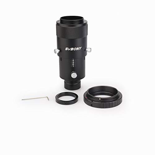SVBONY Telescope Camera Adapter Kit for Canon EOS Rebel SLR DSLR Prime Focus and 1.25 Inch Variable Projection Eyepiece Astrophotography