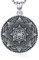 Sterling Silber Mandala Halskette, Blume des Lebens Halskette für Teen Girls Geschenk für Frauen, Blooming Black Mandala Anhänger Kette 18 , Vintage Wikinger Halskette Schmuck mit feiner Geschenkbox