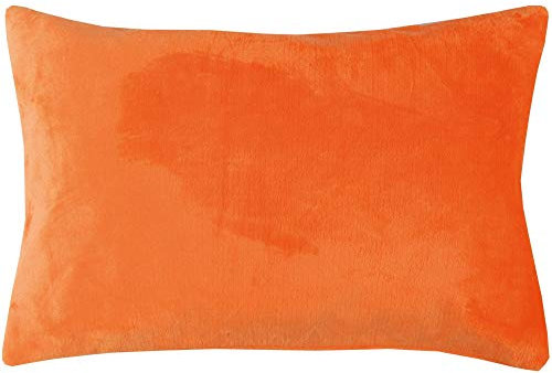 Bestlivings Flauschige Kissenhülle Celina (40 x 60 cm) - Kuscheliger Bezug mit Reißverschluss Orange ideal für Dekokissen und Sofakissen