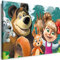 Myartstyle - Bilder Film Cartoons Tiere Mascha und der Bär 60 x 40 cm LeinWandBilder Xxl - 1 Teilige WandBilder Art 3D Modern Kunstdrucke w-a-2042-151