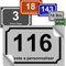 TOUTENPLAQUE Adesivo numero civico - collezione classica: personalizzare..