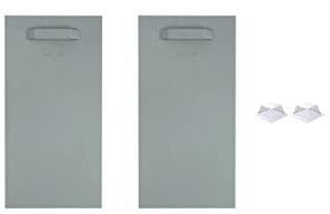 Selbstklebendes Befestigungsset Bilderhalter Spiegelhalter Dibond-Aufhänger Haftbleche (2x Halter | Silikonpuffer, 200x100mm)