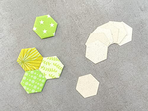 Hexagon EPP Schablonen aus Graspapier - 1 inch - English Paper Piecing - 75 Stück