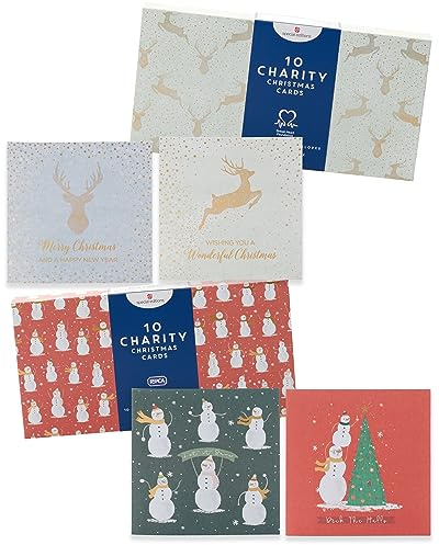 UK Greetings Multipack mit 20 Weihnachtskarten für Ihn/Sie/Freund – 4 Designs mit Erinnerungsboxen