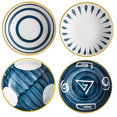 TOPBATHY Set Di Ciotole Per Salse Eleganti Piatti in Ceramica Lisci Per Feste E Riunioni Di Famiglia