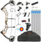 wolfman Compoundbogen Set für Wettbewerb,19 -30 Zuglänge, 19-70Lbs Zuggewicht, IBO 320fps für Bogenschießen Jagen Schieße (Tarnmuster)