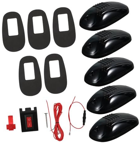 GETAJGHSD 5 Pcs Dach Marker Lichter Uv Behandelt Linsen Hohe Helligkeit für Pickup Trucks Cab