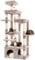Heybly Kratzbaum, 180 cm Kratzbaum Groß mit extrem Stabiler Basis, XL-Plattform, großes Katzenhaus, 2 Hängematten, mehrstöckige Katzenmöbel für Maine Coon und andere Großkatzen, Braun-beige HCT037MU