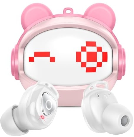 Bluetooth Kopfhörer, In Ear Kopfhörer Kabellos Bluetooth 5.4 mit 4 ENC Noise Cancelling Mic, Stilvolles Kabellose Kopfhörer, 40Std Tiefer Bass Earbuds, IP7 Wasserdicht Ohrhörer für Arbeit/Studium,Rosa