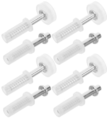 SHINEOFI 8 Pezzi Binari per Porte Libro Doppie con Rulli Superiori e Perni Elastici per Armadi Installazione Facile e Scorrimento Fluido
