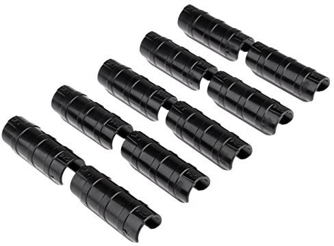Mtsooning 10PCS ABS Greenhouse Frame Pipe Tube, 25mm/0.98 Plastic Garden Buildings Tube Clip Snap Net Fixed Pipe Clamps for Season Plant Supplies