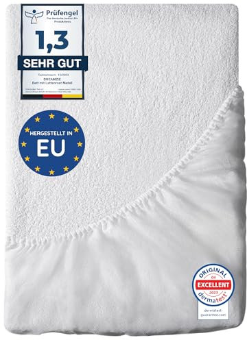 Dreamzie Matratzenschoner 135x190 Wasserdicht Oeko-TEX - Atmungsaktive Anti-Allergie und Anti Milben