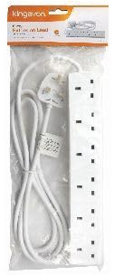 Kingavon - 6-Way Extension Lead with 2m Cable