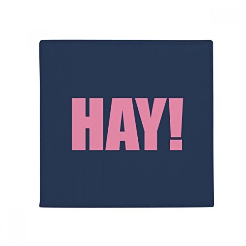 DIYthinker Hay Quote Schwarz Ermutigen Positive Hallo Anti-Rutsch-Boden Haustier-Matten-Platz Home Küchentür 80 cm Geschenk 80 X 80Cm Mehrfarbig