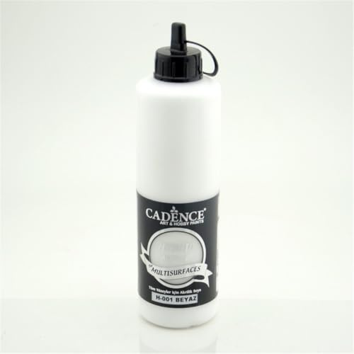 Cadence Pintura acrílica multisuperficie, multisuperficie, color blanco, 500 ml, a base de agua, para todas las superficies
