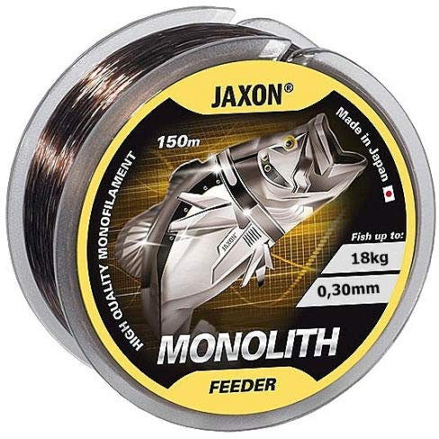 Jaxon Monolith Feeder, filo da pesca, 150 m/ 0,16 – 0,35 mm, bobina monofilo., marrone, 0,30mm / 18kg