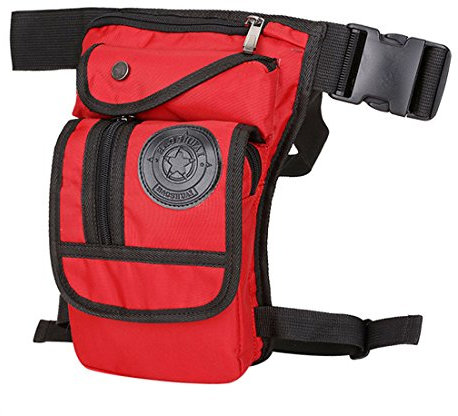 Hebetag Nylon-Beintasche für Männer und Frauen, taktische Militär, Motorrad, Radfahren, Reiten, Reisen, Outdoor-Sport, Hüfttasche, Gürteltasche, Tasche, Rot