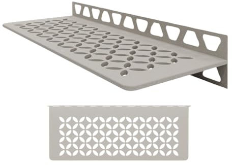 Schluter Systems Wandregal-W - Blumen-Design - Grau - (SWS1D5TSBG) Kerdi-Line Duschzubehör