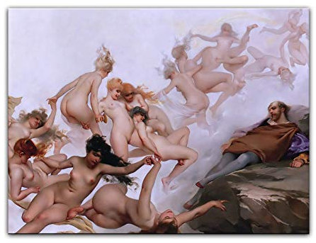 Kunstdruck Poster - Luis Ricardo Falero Fausts Traum 30x20 cm ca. A4 - Alte Meister Bild ohne Rahmen