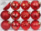 Weihnachtskugeln Kunststoff 6cm x 12 Stück Set mit Muster Mix Christbaumkugeln rot