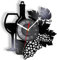 Smotly Vintage Wanduhr mit Traubenweinmuster - Wanduhr Geschenk für Bar, Restaurant, Home & Wall Decoration (Ohne Licht)