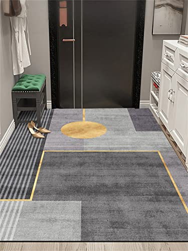 Bunte Teppiche Deko Grauer dekorativer Schlafzimmer-Wohnzimmerteppich ist pflegeleicht und schrumpft Nicht Teppich Antirutsch Badteppich 200X260cm