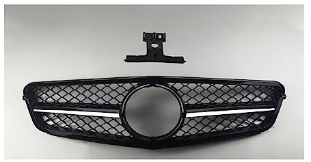 Parrilla Delantera Rejilla Delantera Rejilla Parachoques ABS Para Mercedes Para Benz W204 Clase C Para Estilo AMG 2008-2014 C180 C200 C250 C300 Rejilla Parachoques Delantero (Color : La plata del cro