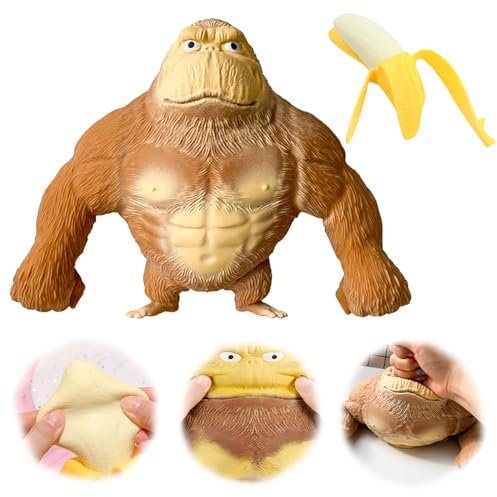 DGUSO Stretch Gorilla Figur Zum Stressabbau, Anti-Stress-Spielzeug AFFE Geeignet für Freizeit, Unterhaltung und Entspannung