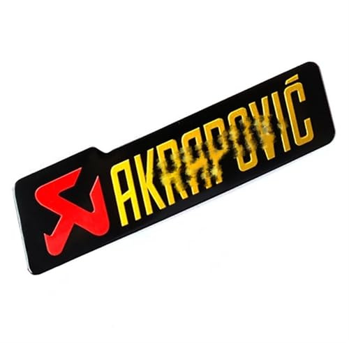 3D -Aluminium -Motorradaufkleber -Aufkleber -Aufkleber for Akrapovic -Abgas -Muffler -Auto -Moto -Dekoration (Color : 14cm Yellow)