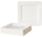 BEST PRODUCTS 500 Platos Caña de Azúcar Desechables Ecológicos Biodegradables Compostables y Reciclables Para Fiestas Cumpleaños Comuniones Cuadrados Postre Blancos 16x16cm