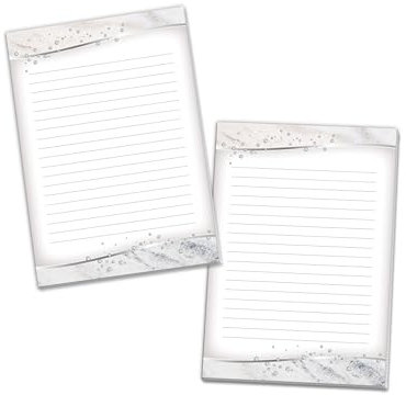 2 Briefblöcke stillvolles elegantes Marmor Motiv grau Briefpapier für Mädchen Kinder und Erwachsene Geschenk (2 Blöcke A4 mit je 25 Blätter)