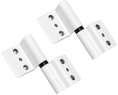 Sivenci - Pack de 2 Bisagras Para Perfilería Convencional 40×20 | Bisagras de 2 Cuerpos Para Perfiles 40 x 20 | Para Puertas y Ventanas Practicables o Abatibles | Apertura interiror Izquierda | Blanco