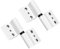 Sivenci - Pack de 2 Bisagras Para Perfilería Convencional 40×20 | Bisagras de 2 Cuerpos Para Perfiles 40 x 20 | Para Puertas y Ventanas Practicables o Abatibles | Apertura interiror Izquierda | Blanco