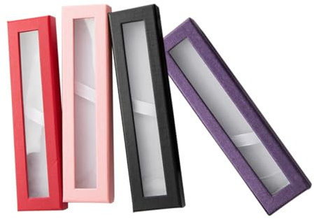 KALLORY 4Er-Box Verpackung Stiftetui Federmäppchen Füller klarer Stifthalter Gelstift Luxus-Füllfederhalter stiftebox Kinder Stift aufbewahrung Stiftbehälter aus Papier Speicherhalter