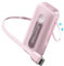 SAMTWOS Portable Charger Built-in 1.9ft Retractable USB-C Cable for Travel,10000mAh PD 30W Power Bank,2-Output Fast Charging Battery Pack for iPhone 16/15 Series, Galaxy, iPad, and More (Pink)