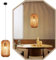 Deboola Hängelampe Vintage Hängeleuchte Esstisch - Φ16 Boho Pendelleuchte Retro 1flammig Esszimmerlampe Rattan Design mit E27 Fassung für Esszimmer Schlafzimmer Wohnzimmer Flur Küche/Ohne Leuchtmittel