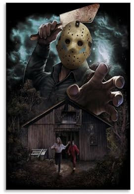 Friday The 13th Characters Art Group Picture Poster Dekorative Malerei Leinwand Wandkunst Wohnzimmer Poster Schlafzimmer Malerei 08x12inch(20x30cm)